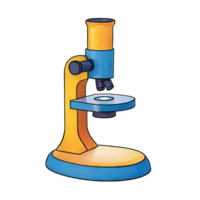 AI generated Microscope Hand Drawn Cartoon Style Illustration png