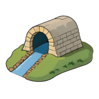 AI generated Culvert Hand Drawn Cartoon Style Illustration png