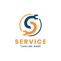 Service Repair Logo design Creative Modern concept vector template