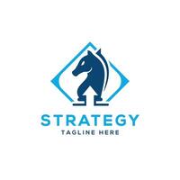 Strategy Agency Corporate creative business logo design modern minimal concept Horse Arrow mark vector