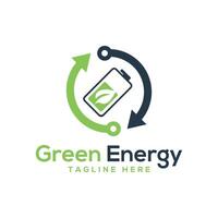 Green Energy power saver Logo creative modern design concept vector template