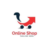 Online Store modern logo design concept for online retail shop vector