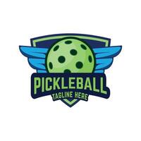 pickleball logo diseño vector modelo