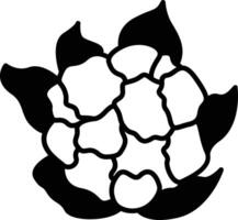 Cauliflower glyph and line vector illustration
