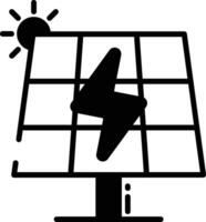 solar energy. glyph and line vector illustration