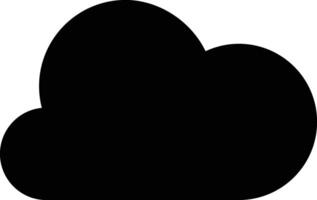 Cloud glyph and line vector illustration