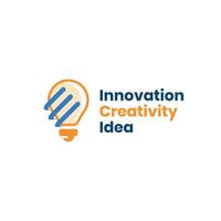 innovación creatividad idea logo diseño vector modelo mínimo sencillo concepto