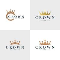 Crowns Logo design Luxury Royal Logo design collection vector template