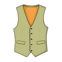 ai généré gilet main tiré dessin animé style illustration png