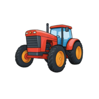 AI generated Tractor Hand Drawn Cartoon Style Illustration png