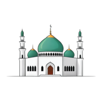 ai generiert Moschee Hand gezeichnet Karikatur Stil Illustration png