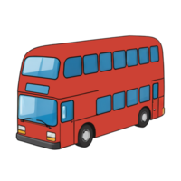 AI generated Bus Hand Drawn Cartoon Style Illustration png