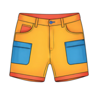 ai generado pantalones cortos mano dibujado dibujos animados estilo ilustración png