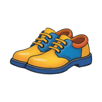 ai gegenereerd veiligheid schoenen hand- getrokken tekenfilm stijl illustratie png