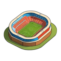 ai généré stade main tiré dessin animé style illustration png