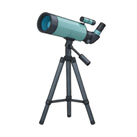 ai gegenereerd telescoop hand- getrokken tekenfilm stijl illustratie png