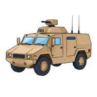 AI generated Armored Personnel Carrier Hand Drawn Cartoon Style Illustration png
