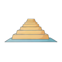 ai generato ziggurat mano disegnato cartone animato stile illustrazione png