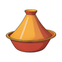 AI generated Tajine Hand Drawn Cartoon Style Illustration png