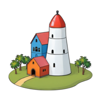 ai généré sucre moulin main tiré dessin animé style illustration png