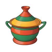 AI generated Tajine Hand Drawn Cartoon Style Illustration png