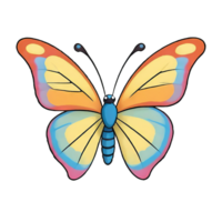 AI generated Butterfly Hand Drawn Cartoon Style Illustration png