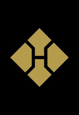 nitial h rectangular vector logo design