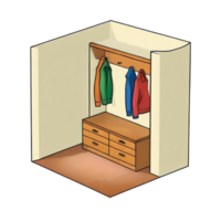 AI generated Closet Hand Drawn Cartoon Style Illustration png