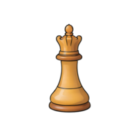 ai généré échecs pièce main tiré dessin animé style illustration png