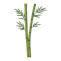 ai genererad bambu hand dragen tecknad serie stil illustration png