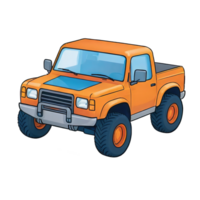 AI generated All Terrain Vehicle Hand Drawn Cartoon Style Illustration png