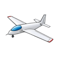 ai gegenereerd model- uitrusting vliegtuig hand- getrokken tekenfilm stijl illustratie png
