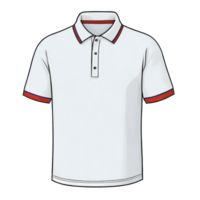 ai généré polo chemise main tiré dessin animé style illustration png