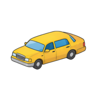 ai gegenereerd luchthaven taxi hand- getrokken tekenfilm stijl illustratie png