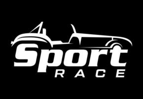 sport race classic car vector logo design