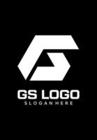 initial gs idea vector logo design