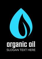 organic oil idea vector logo design