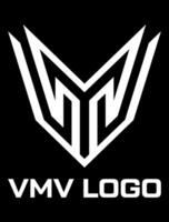 initial vmv idea vector logo design