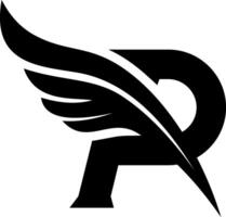 initial R flying idea vector logo design