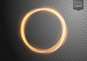 Abstract Gold Ring of Light with A Background, Isolated and Easy to Edit, Vector Illustration