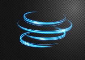 Abstract Blue Swirl Line of Light with A Background, Isolated and Easy to Edit, Vector Illustration