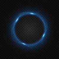 Blue Particles Liquid Dynamic Flow on Grid, Vector Illustration