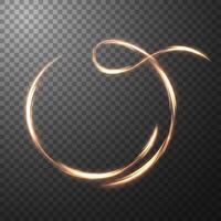 Glowing Spiral on Background, Abstract Light Speed Motion Effect, Vector Illustration