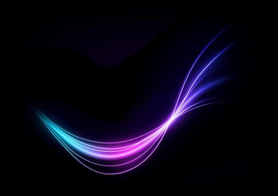 Abstract Multicolor Swirl Line of Light, Isolated and Easy to Edit, Vector Illustration