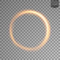 Rotating Gold Light. Isolated on Background, Vector Illustration