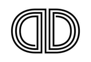 initial dd line idea vector logo design