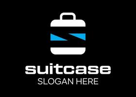 initial s suitcase vector logo design