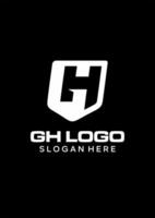 initial GH idea vector logo design