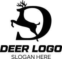 initial D deer ide vector logo design