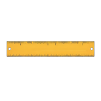 AI generated Ruler Hand Drawn Cartoon Style Illustration png